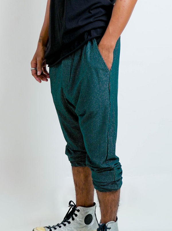 MEN PANT - STRIPED GREEN