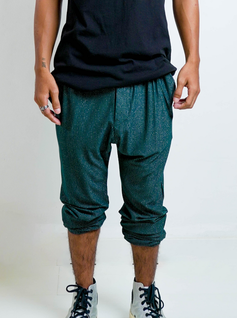 MEN PANT - STRIPED GREEN