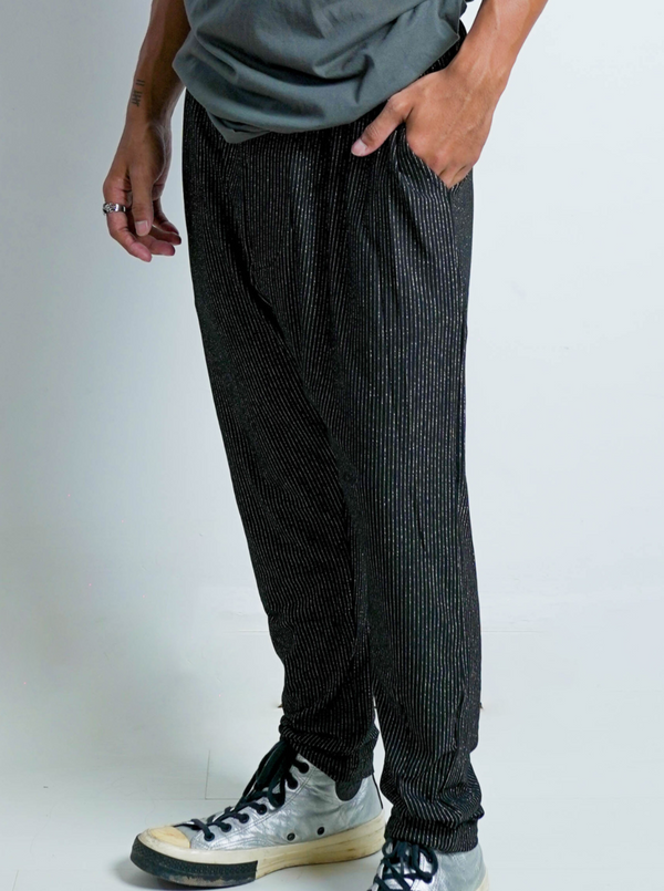 MEN PANT - STRIPED BLACK