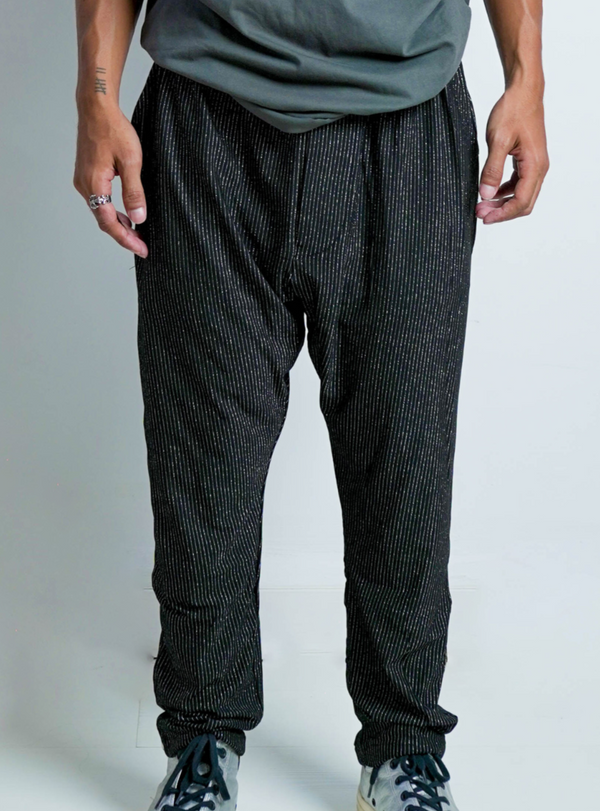 MEN PANT - STRIPED BLACK